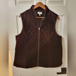Deep purple velvet vest